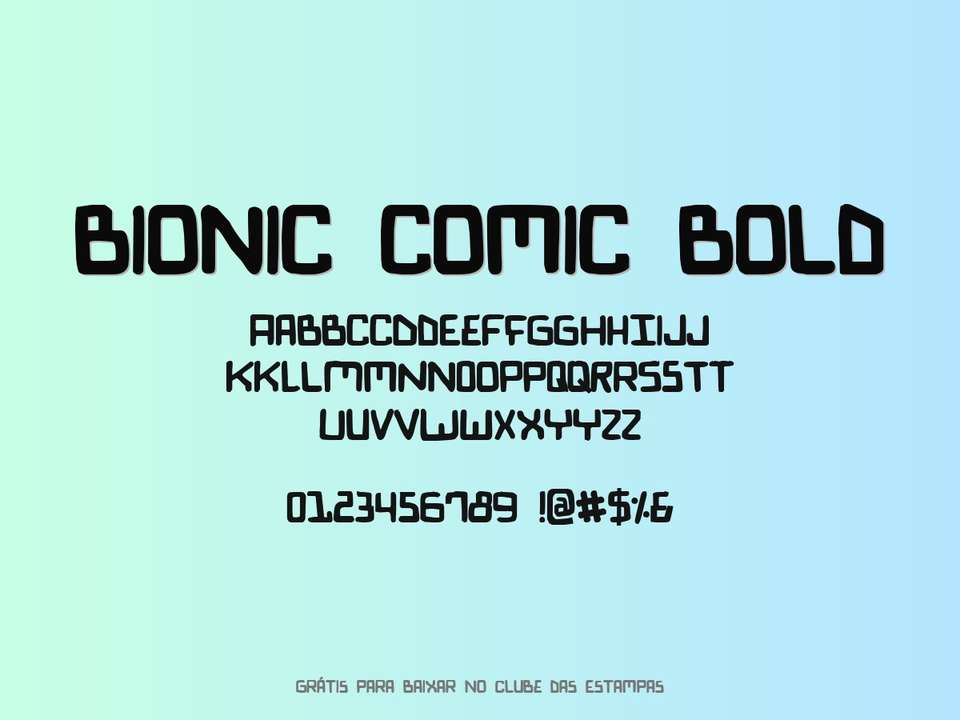 Fonte Bionic Comic Bold Grátis Para Baixar