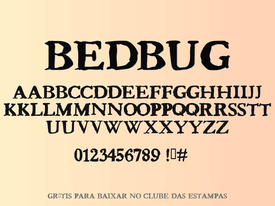 Fonte Bedbug Grátis Para Baixar