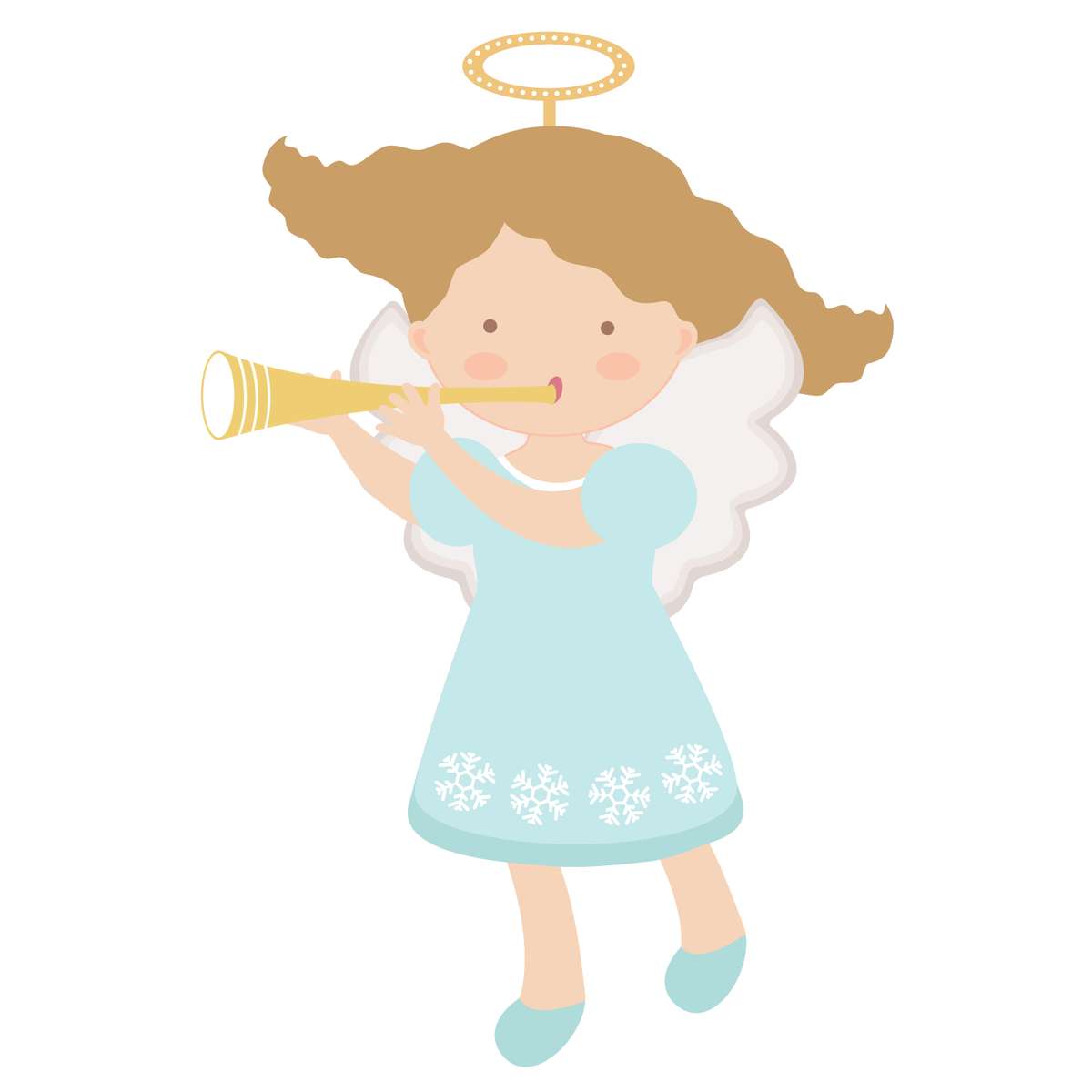 Anjo Tocando Trompete Natal Natal Png Grátis Para Baixar
