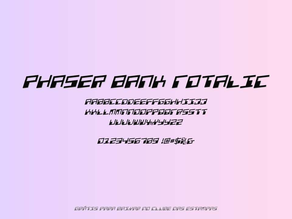 Fonte Phaser Bank Rotalic Grátis Para Baixar