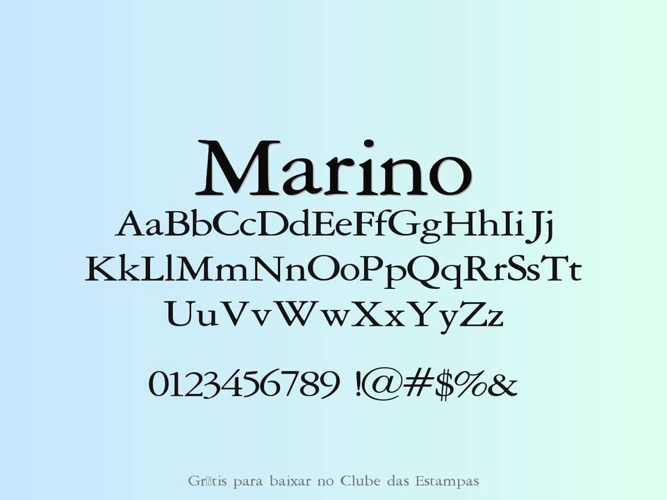 Fonte Marino Grátis Para Baixar