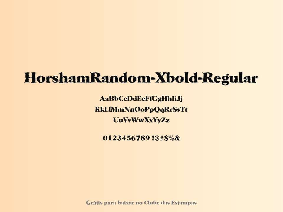 Fonte Horshamrandom Xbold Regular Grátis Para Baixar