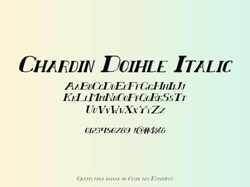 Fonte Chardin Doihle Italic Grátis Para Baixar