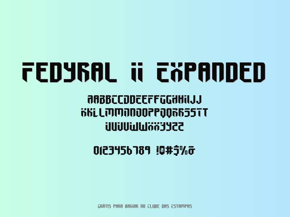 Fonte Fedyral Ii Expanded Grátis Para Baixar