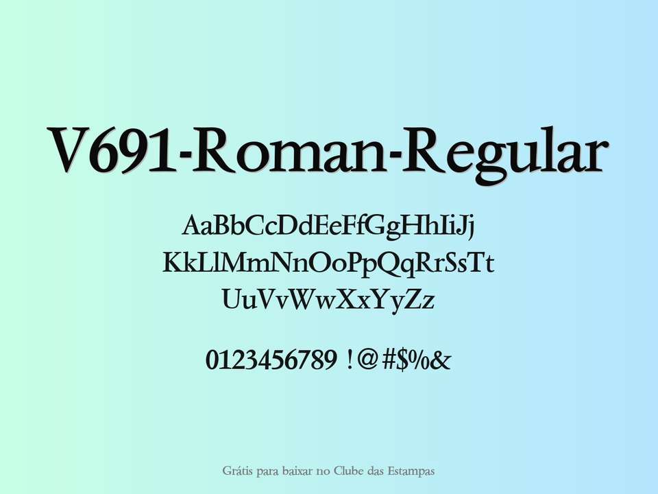 Fonte V691 Roman Regular Grátis Para Baixar