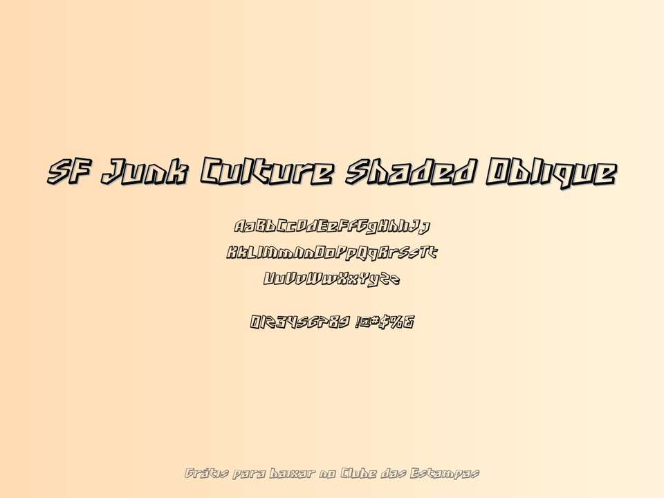 Fonte Sf Junk Culture Shaded Oblique Grátis Para Baixar