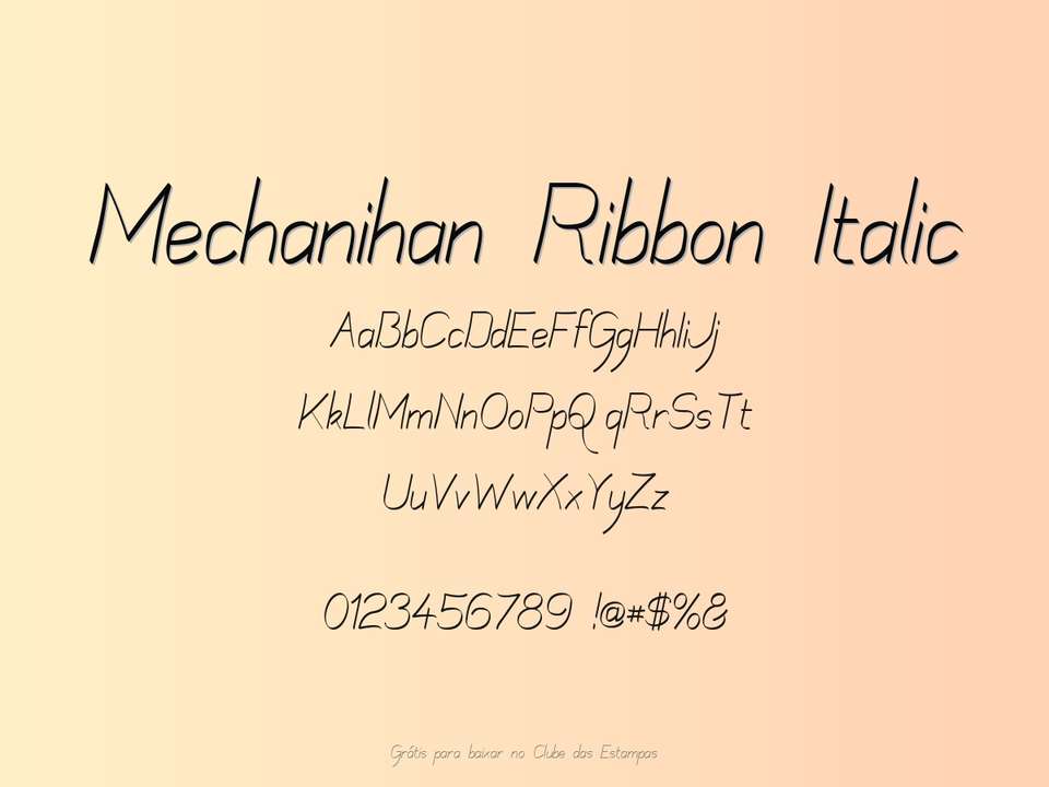 Fonte Mechanihan Ribbon Italic Grátis Para Baixar