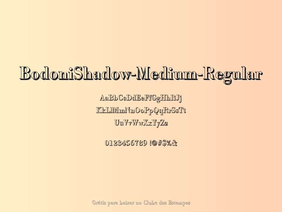 Fonte Bodonishadow Medium Regular Grátis Para Baixar