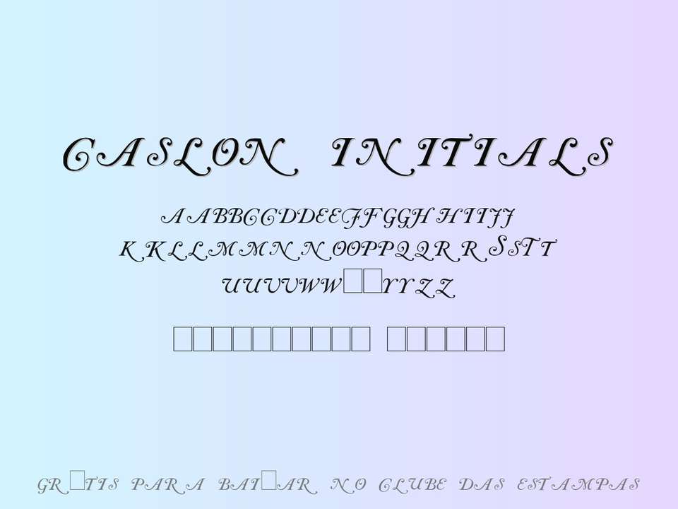 Fonte Caslon Initials Grátis Para Baixar