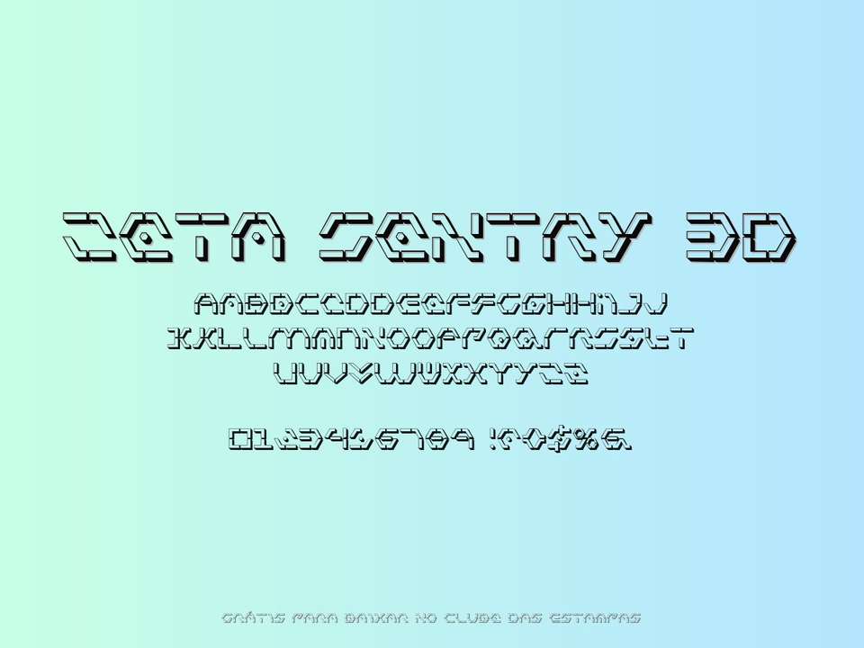 Fonte Zeta Sentry 3d Grátis Para Baixar