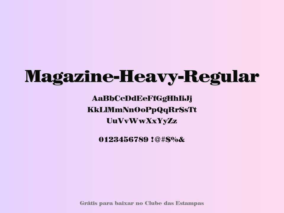 Fonte Magazine Heavy Regular Grátis Para Baixar