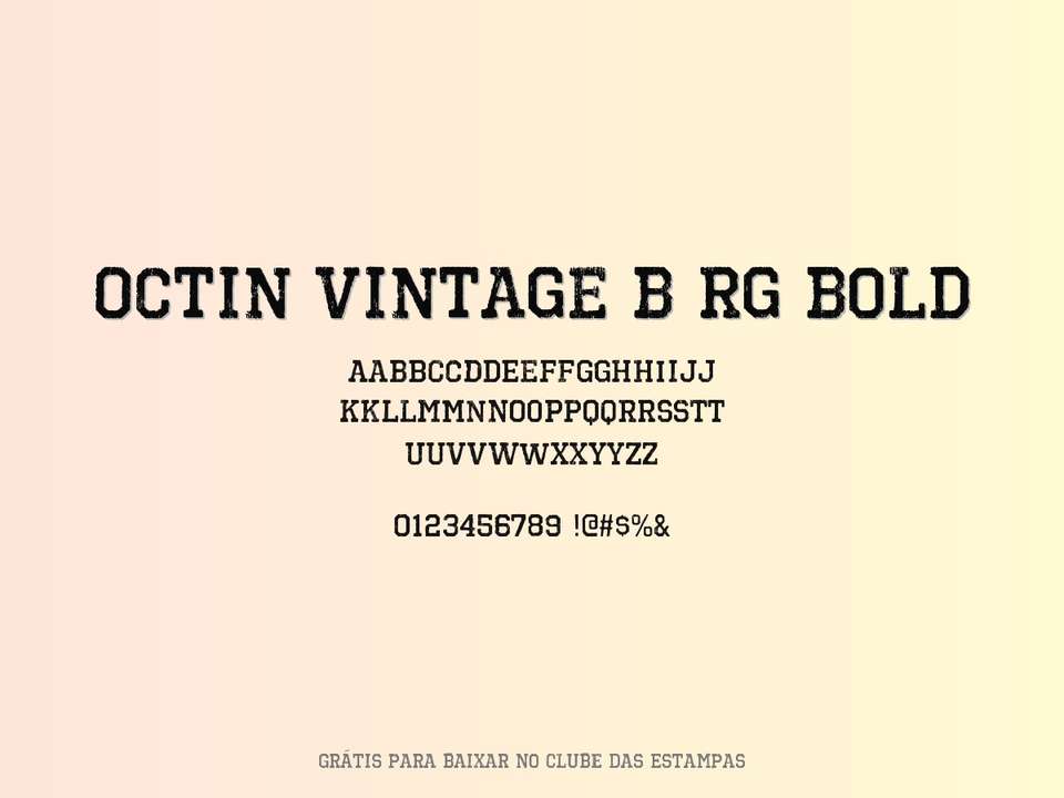 Fonte Octin Vintage B Rg Bold Grátis Para Baixar