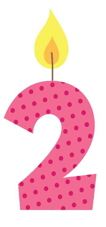 Elemento Numeral Aniversário Vela 2 Anos (4)