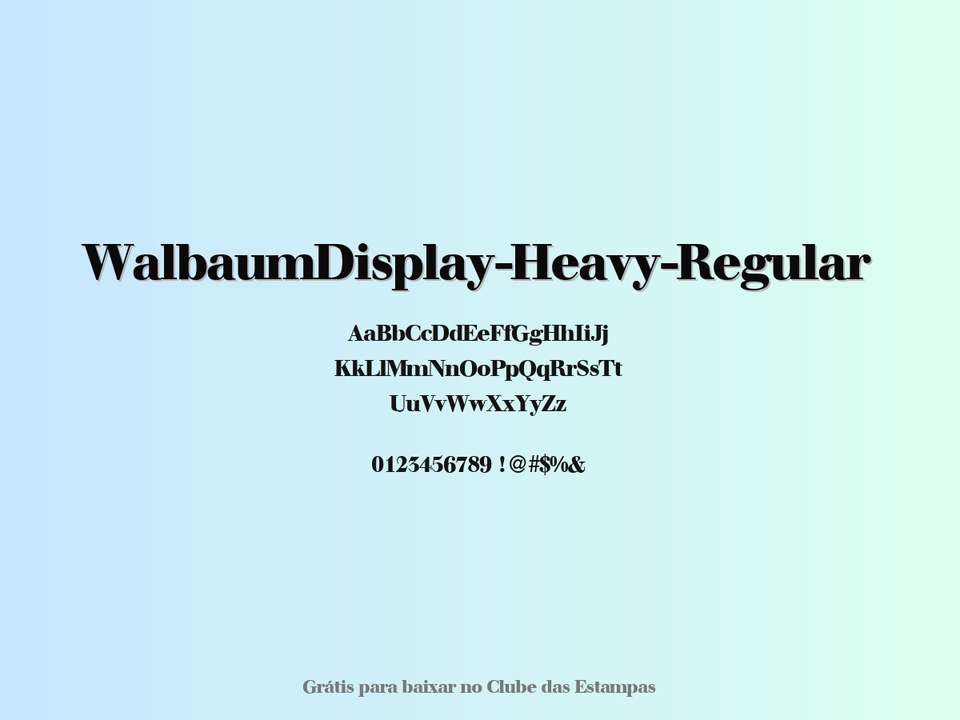Fonte Walbaumdisplay Heavy Regular Grátis Para Baixar