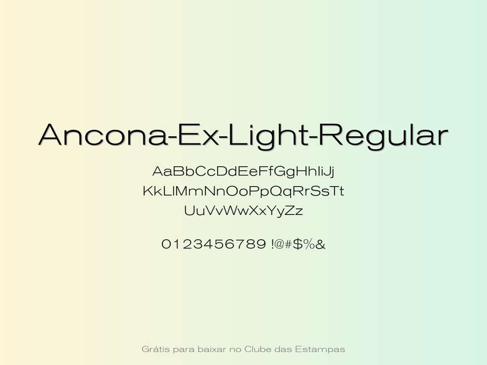 Fonte Ancona Ex Light Regular Grátis Para Baixar