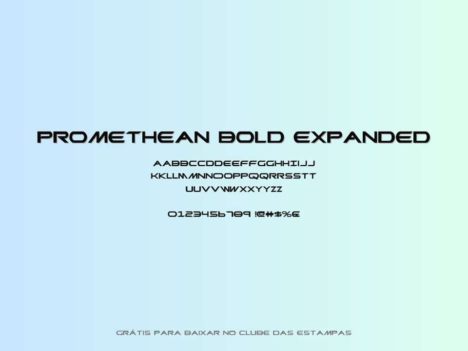 Fonte Promethean Bold Expanded Grátis Para Baixar