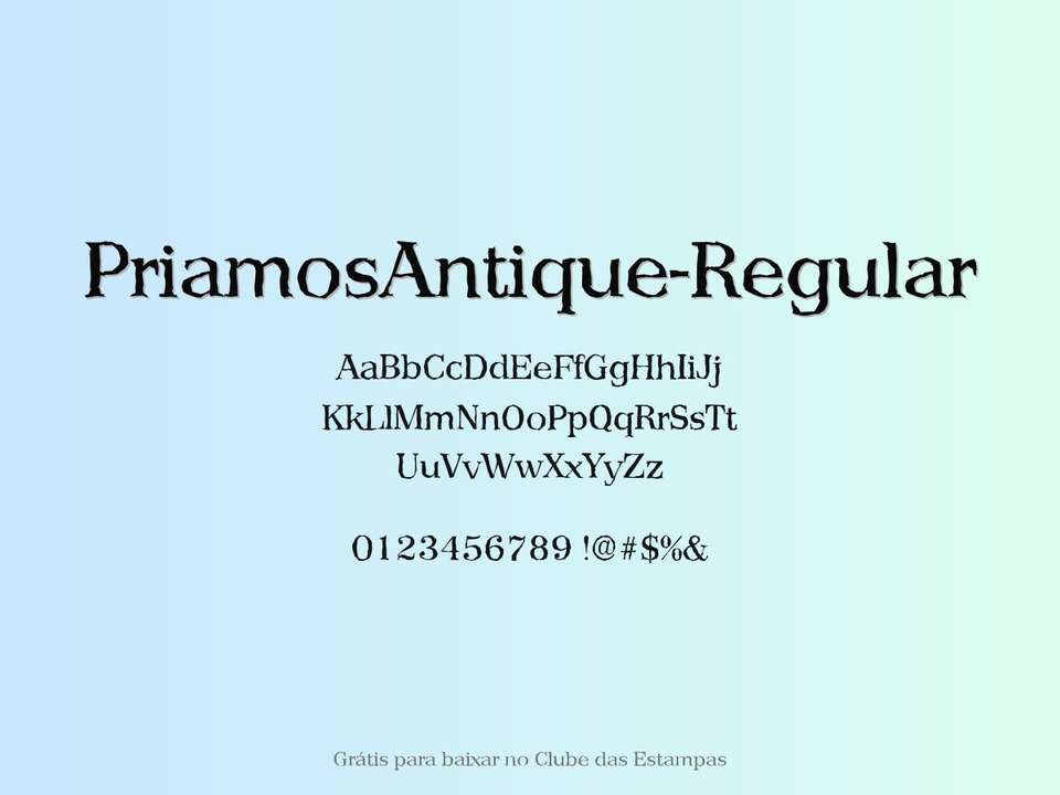 Fonte Priamosantique Regular Grátis Para Baixar