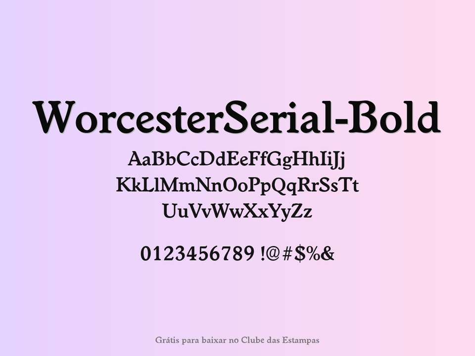 Fonte Worcesterserial Bold Grátis Para Baixar