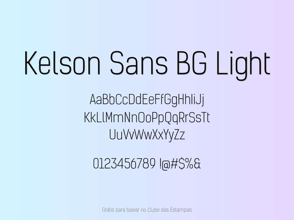 Fonte Kelson Sans Bg Light Grátis Para Baixar