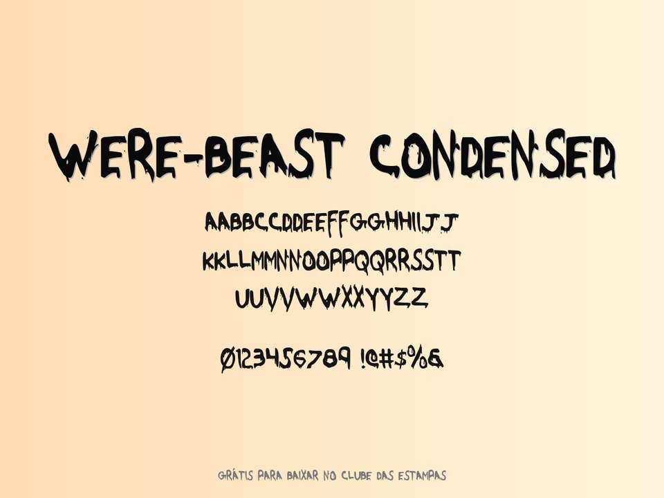 Fonte Were Beast Condensed Grátis Para Baixar