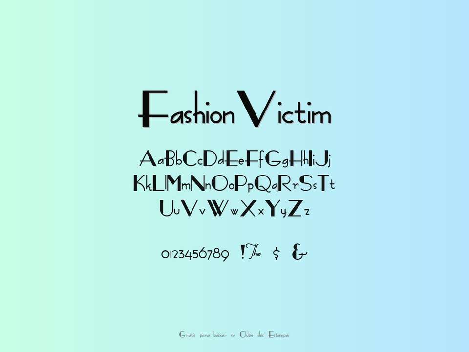 Fonte Fashionvictim Grátis Para Baixar
