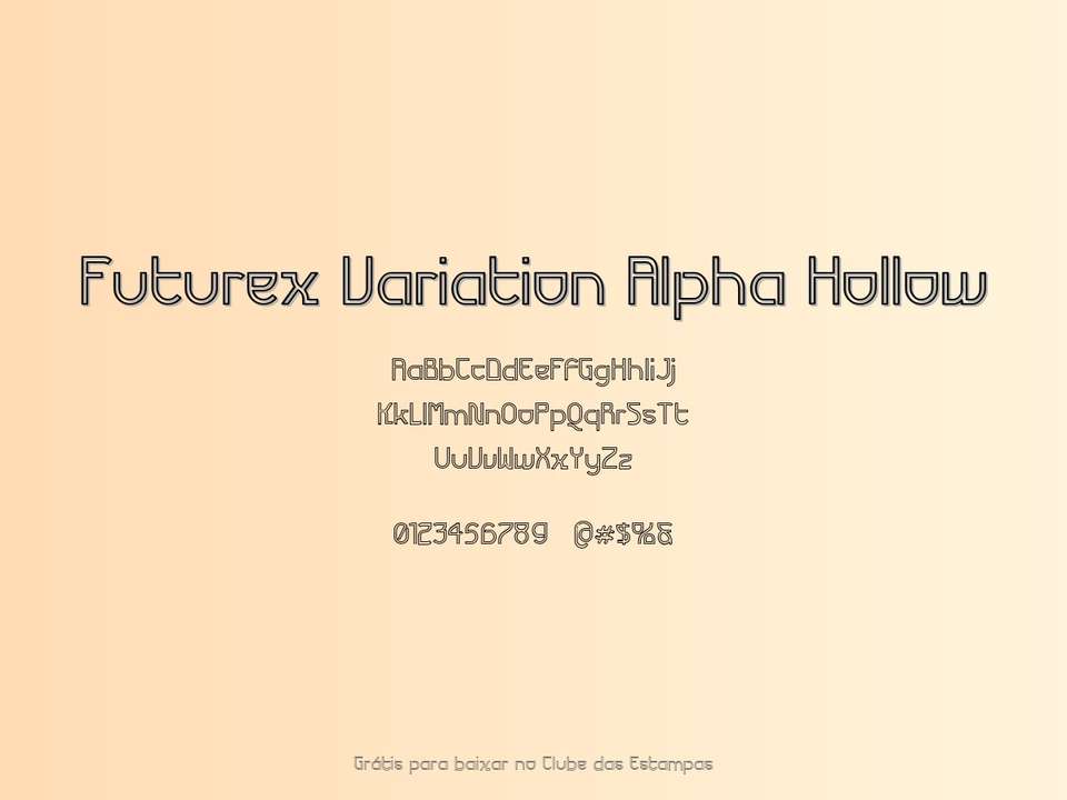 Fonte Futurex Variation Alpha Hollow Grátis Para Baixar