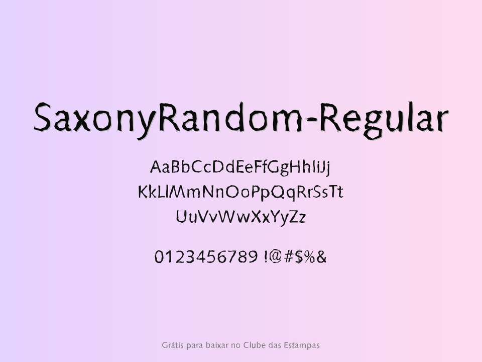 Fonte Saxonyrandom Regular Grátis Para Baixar