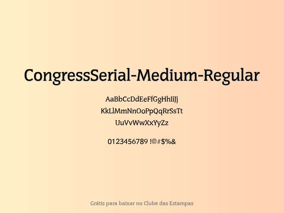 Fonte Congressserial Medium Regular Grátis Para Baixar