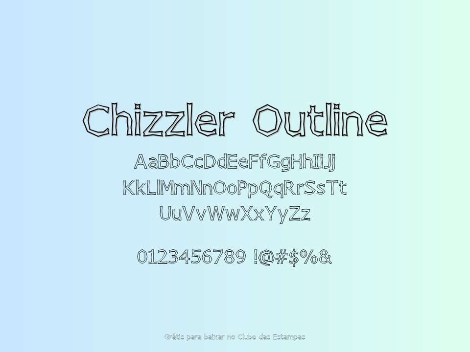 Fonte Chizzler Outline Grátis Para Baixar