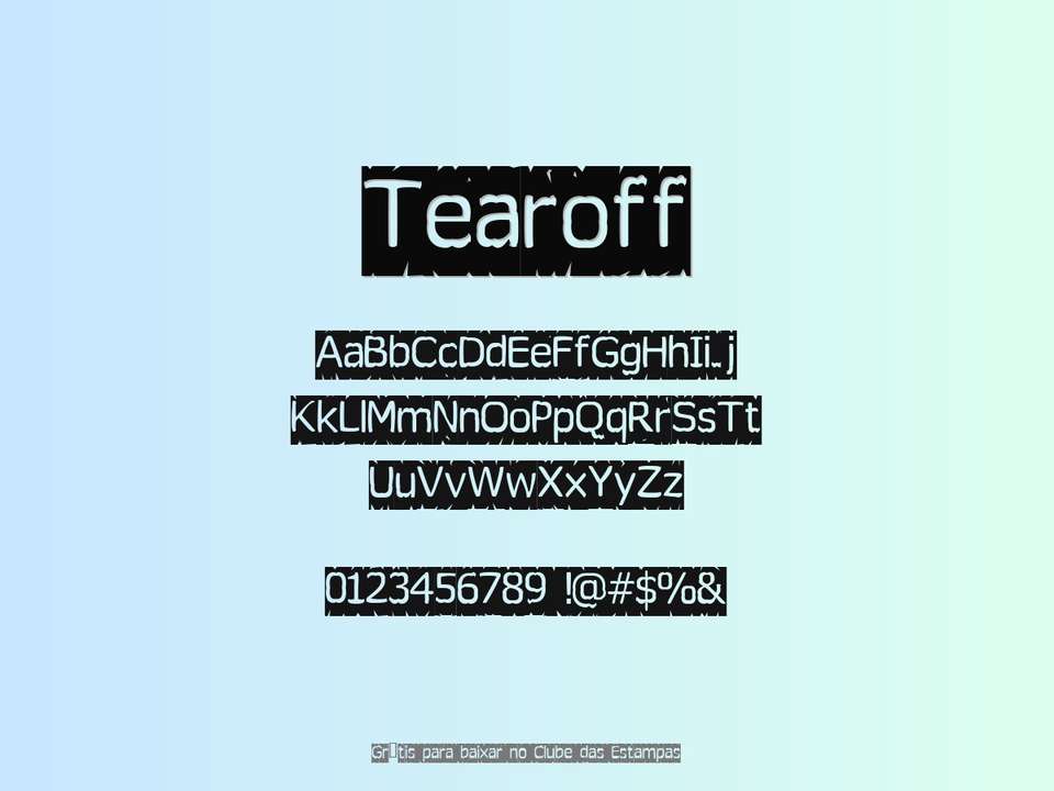 Fonte Tearoff Grátis Para Baixar