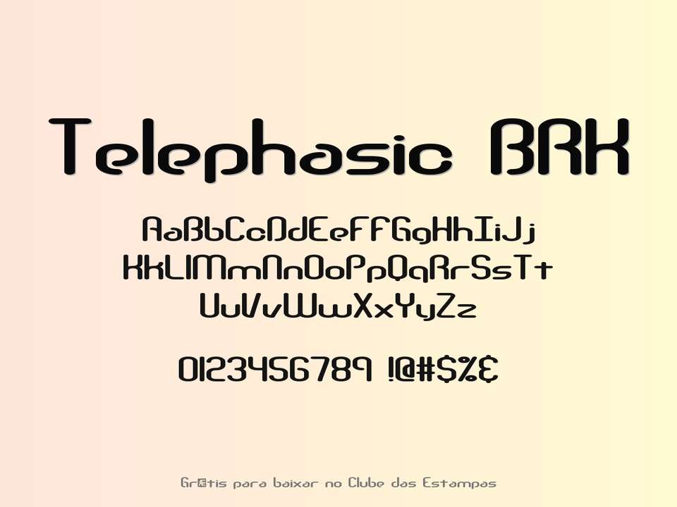 Fonte Telephasic Brk Grátis Para Baixar