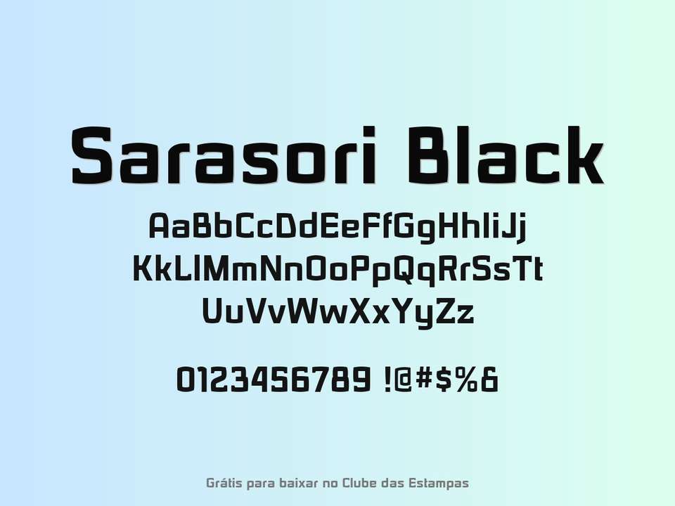 Fonte Sarasori Black Grátis Para Baixar