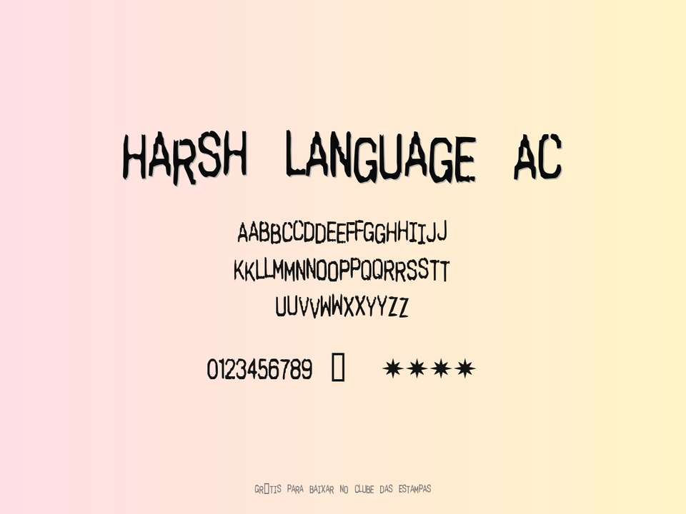 Fonte Harsh Language Ac Grátis Para Baixar