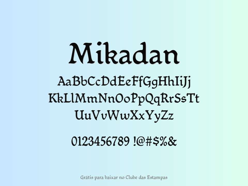 Fonte Mikadan Grátis Para Baixar