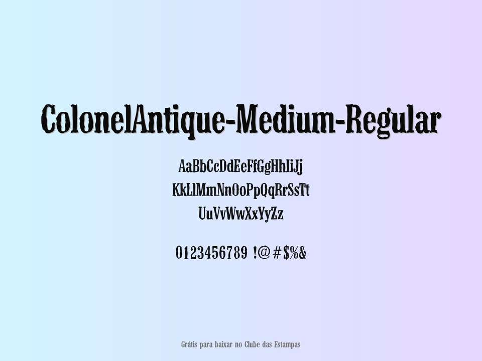 Fonte Colonelantique Medium Regular Grátis Para Baixar