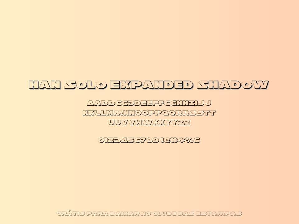 Fonte Han Solo Expanded Shadow Grátis Para Baixar