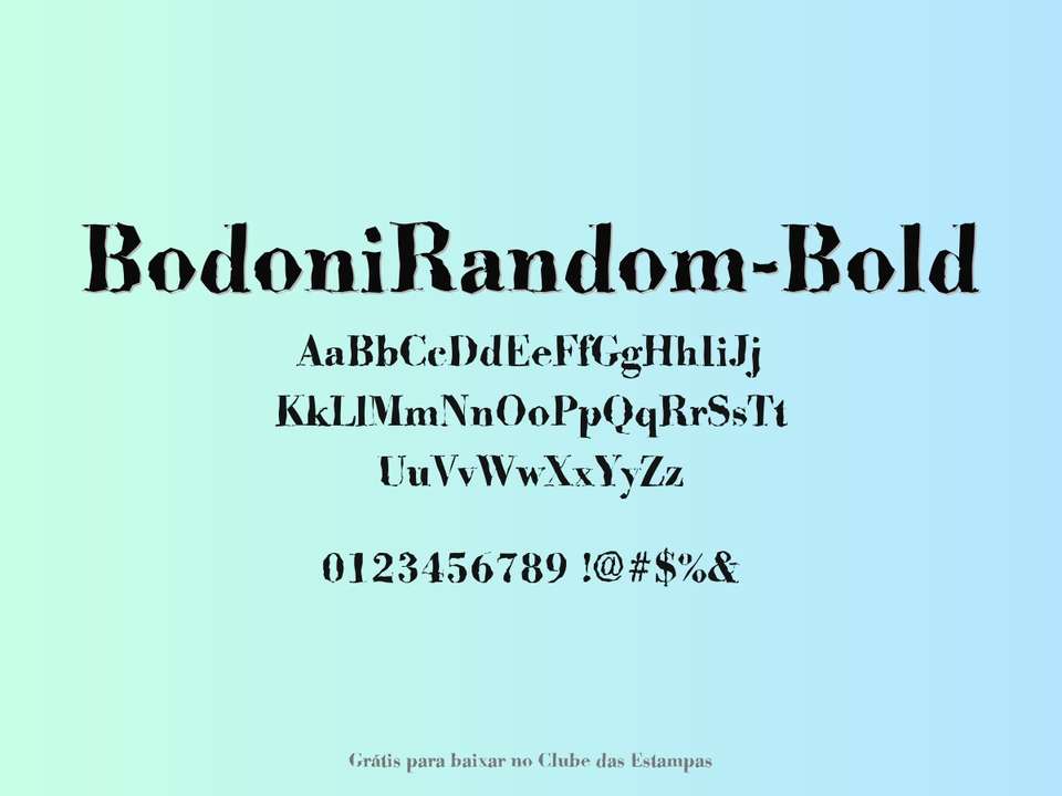 Fonte Bodonirandom Bold Grátis Para Baixar