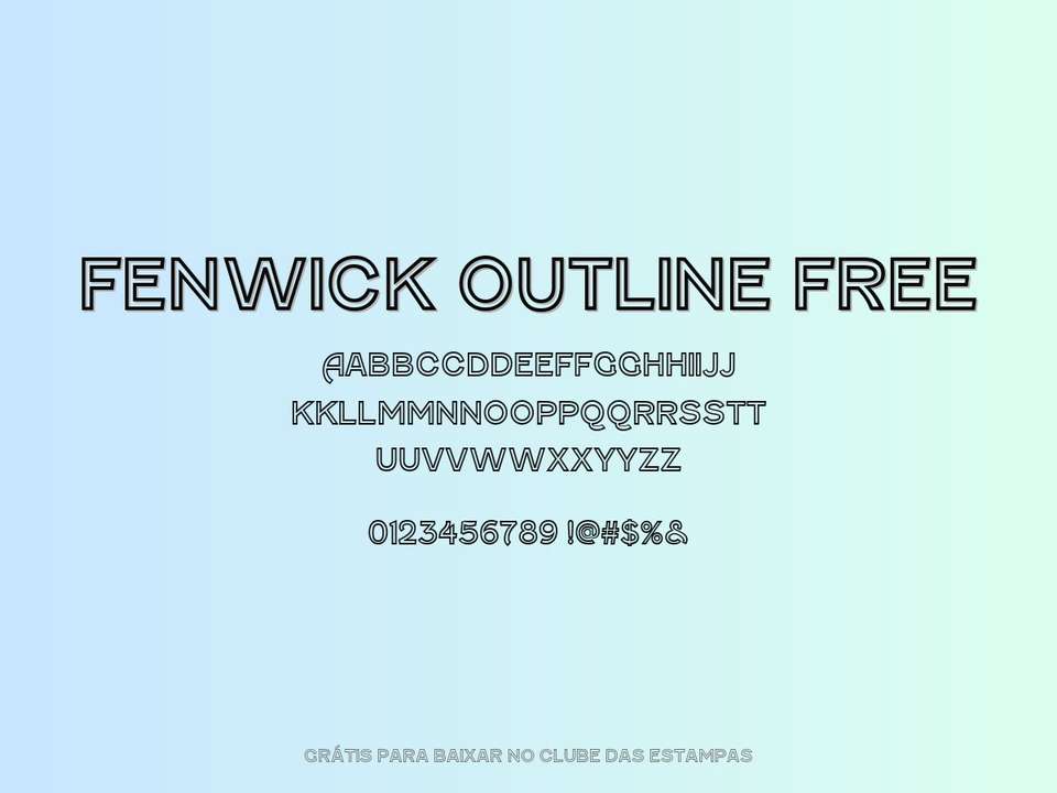 Fonte Fenwick Outline Free Grátis Para Baixar