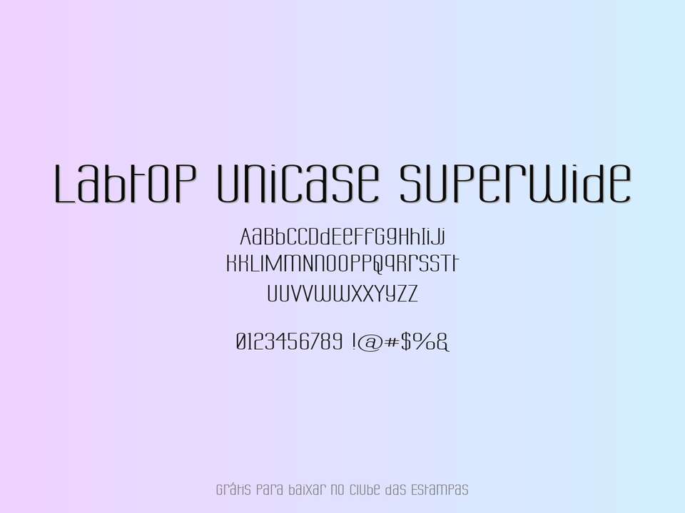 Fonte Labtop Unicase Superwide Grátis Para Baixar