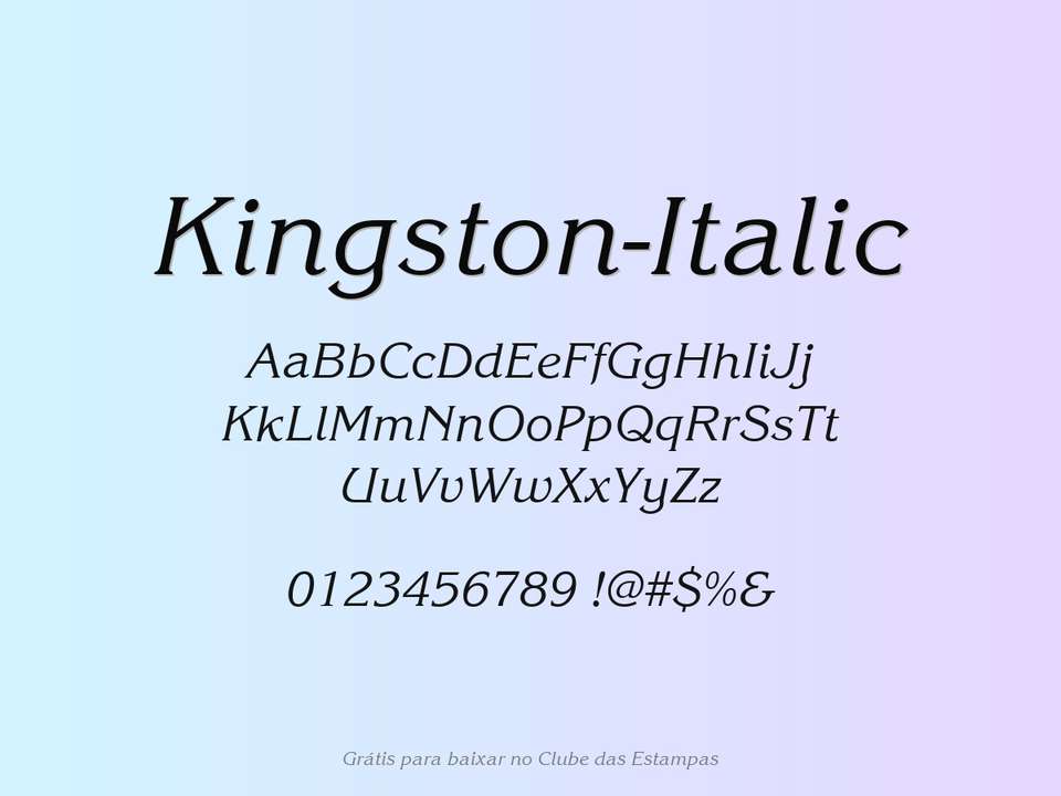 Fonte Kingston Italic Grátis Para Baixar