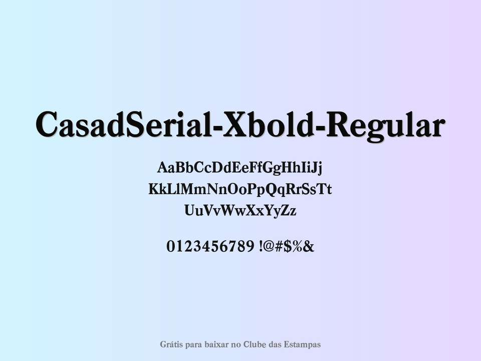 Fonte Casadserial Xbold Regular Grátis Para Baixar