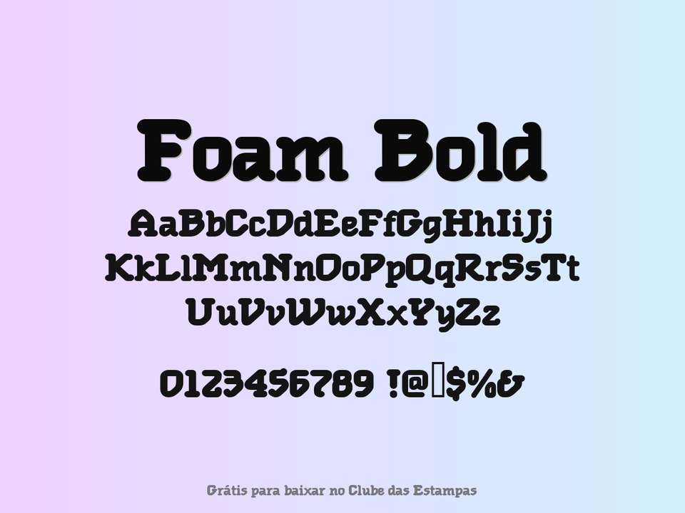 Fonte Foam Bold Grátis Para Baixar