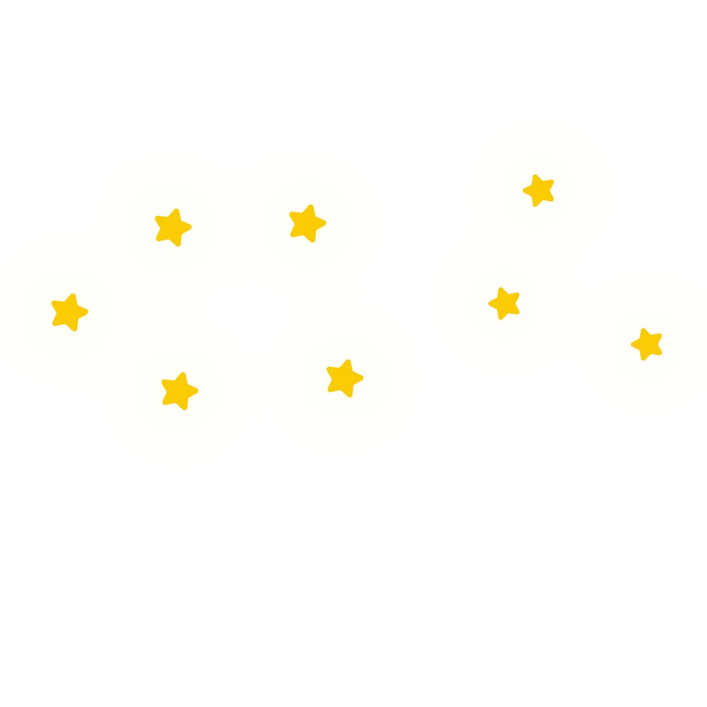 Conjunto De Círculos Amarelos Com Estrelas Decoração Png Grátis Para Baixar