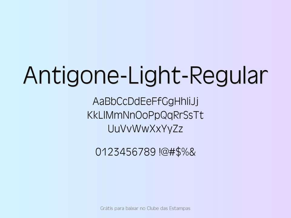 Fonte Antigone Light Regular Grátis Para Baixar