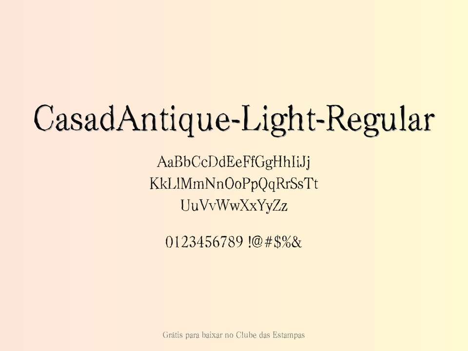 Fonte Casadantique Light Regular Grátis Para Baixar