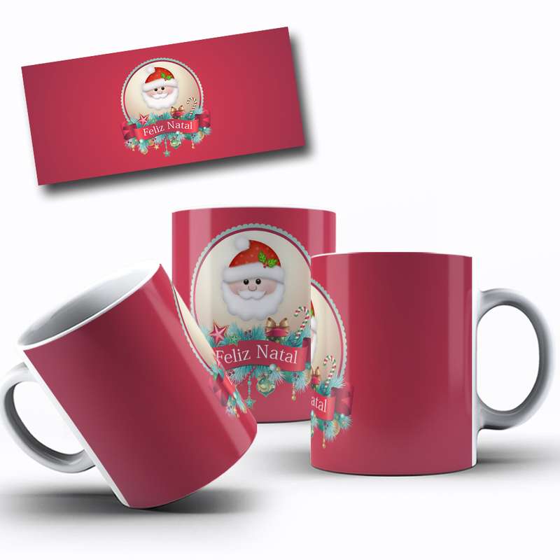 Arte Para Caneca Feliz Natal Personagem Natalino Cartoon 57