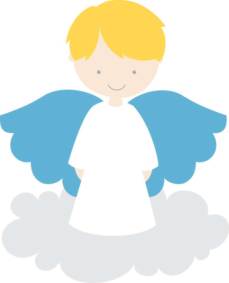 Anjo Estilizado Nas Nuvens Anjos Png Grátis Para Baixar