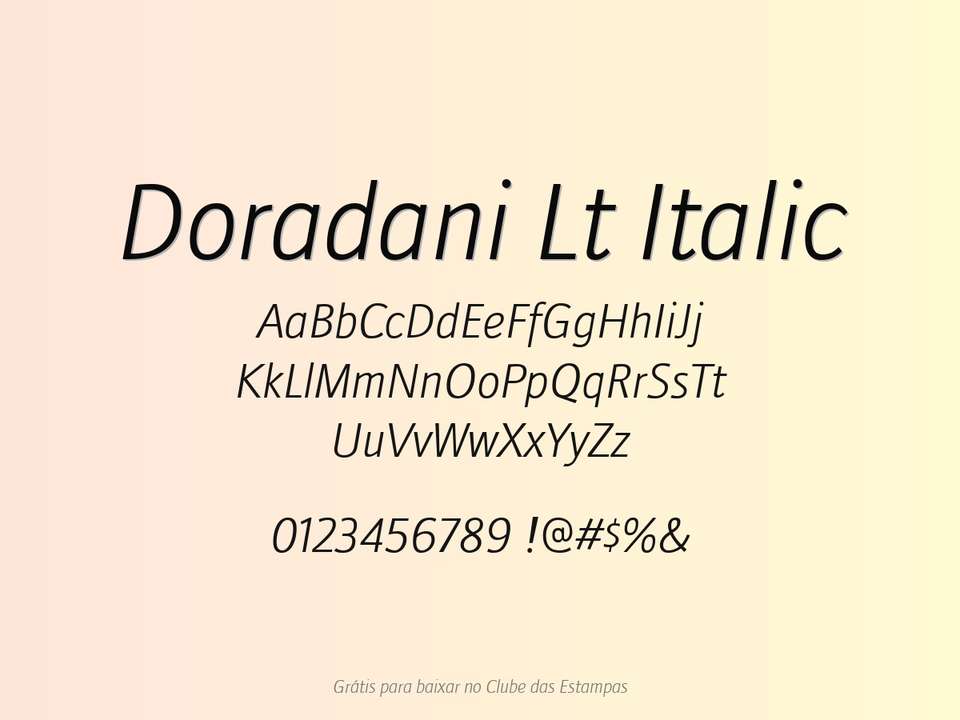 Fonte Doradani Lt Italic Grátis Para Baixar
