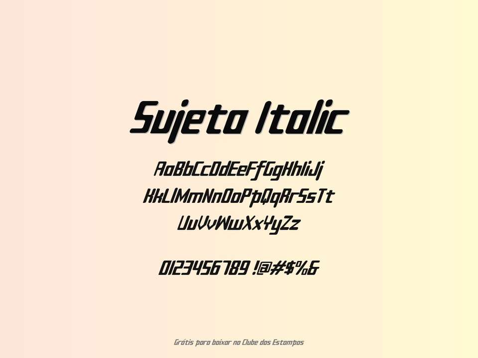 Fonte Sujeta Italic Grátis Para Baixar