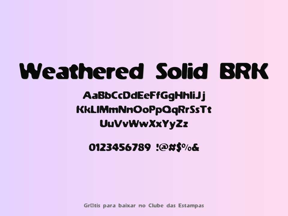Fonte Weathered Solid Brk Grátis Para Baixar